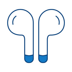 Wireless Headphone Blue Line Icon. Device, Technology, Smart Device, AI Line Editable Stroke Icons