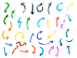 arrow crayon pencil pastel chalk line color hand vector element brush illustration drawn circle texture fun cute doodle frame design sketch scribble underline check marker childish charcoal pen painte