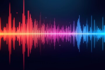 Dynamic Colorful Sound Waves Illustration Representing Music and Audio Frequencies in a Vibrant Digital Design for Multimedia Applications