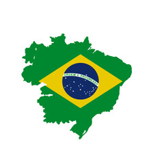 Fototapeta premium brazil flag map