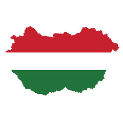 hungary map and flag