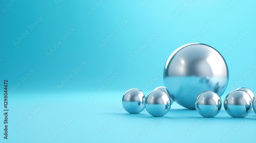 Poster collection of silver eggs arranged neatly on a surface symbolizing elegance and simplicity in minima