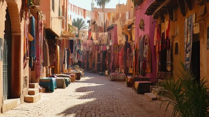 Vibrant Moroccan Souk: A Tapestry of Colors and Culture