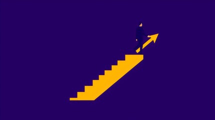 business man standing on stairs