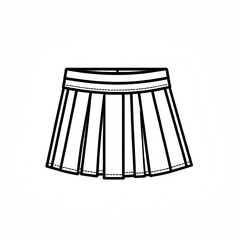 Black line icon for upskirts