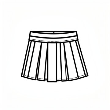 Black line icon for upskirts