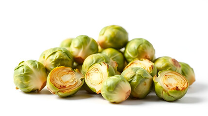 Brussels sprouts on white background ,