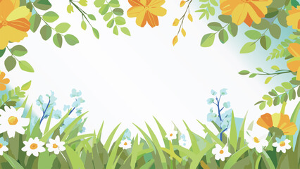 春のイメージのフレーム素材