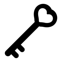 romantic key Solid icon