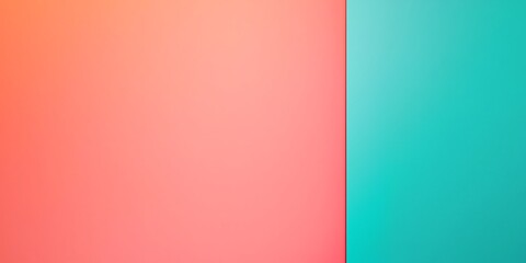 Obraz premium A vibrant gradient blending coral and teal colors, creating a soothing and modern backdrop.