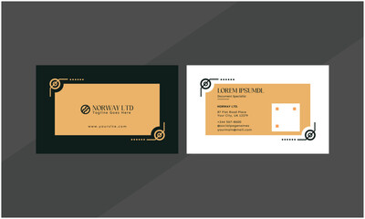 Clean design business card flat template vector
