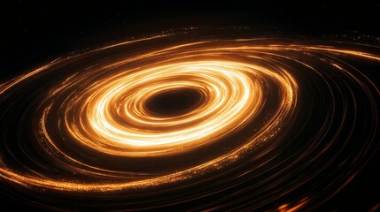 Black hole, background with space, sprial galaxy
