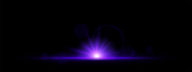 Glowing blue light burst on a dark background. Bright energy explosion with radiant beams, circular bokeh, and neon flare. Abstract illumination with futuristic glow and dynamic effect.