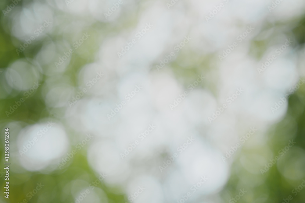 Aufkleber soft light green bokeh background with abstract nature effect