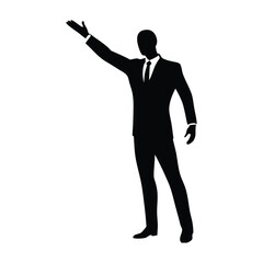  corporate businessman black vector silhouette