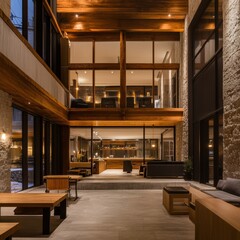 Modern Wooden House Interior