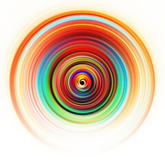 Colorful radial motion effect. Abstract rounded background. Color curves and sphere. Multi color gradient rings and circles wallpaper. Colored texture backdrop and banner.