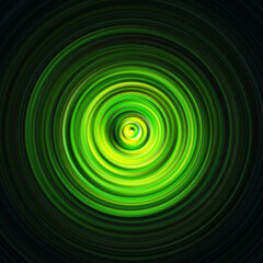 Colorful radial motion effect. Abstract rounded background. Color curves and sphere.