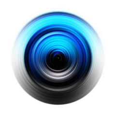 Colorful radial motion effect. Abstract rounded background. Color curves and sphere.
