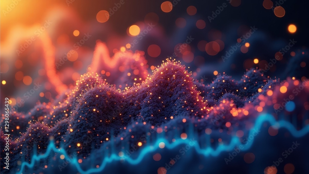 Poster quant. image is of very colorful abstract background with blurry effect