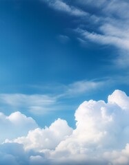 Obraz premium Subtle cloud texture: soft blue & white shades, like clear summer sky. Serene & airy. Ideal for calming backgrounds & light, delicate designs.