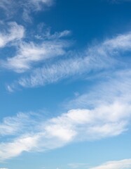 Fototapeta premium Subtle cloud texture: soft blue & white shades, like clear summer sky. Serene & airy. Ideal for calming backgrounds & light, delicate designs.