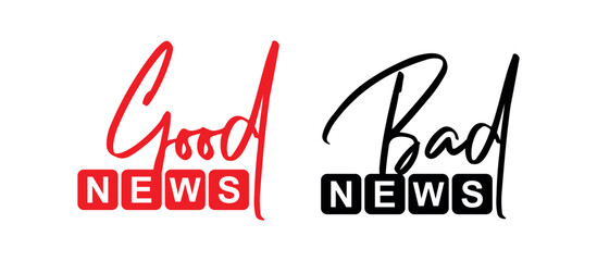 good news megaphone sign on white background	