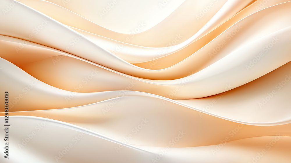 Poster soft waves of beige and cream create serene and calming background, perfect for various design proje