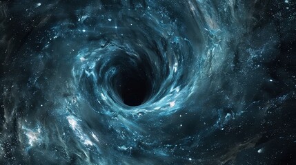 Abstract black hole with a supernova explosion Abstract universe with a black hole and cosmic light