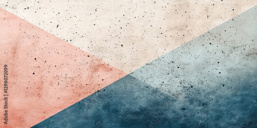 Poster abstract geometric pattern with rough texture and varied coloration