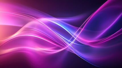 Abstract Purple and Blue Swirling Light Waves Background