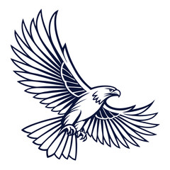 a-modern-eagle-icon-with-extended-wings--vector