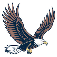 a-sleek-eagle-soaring-with-wings-fully-extended--v