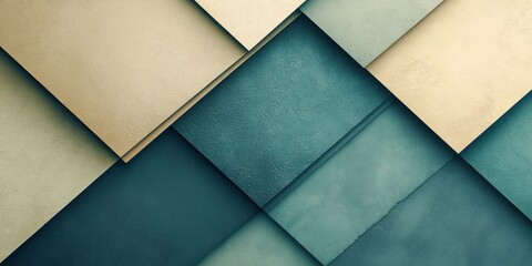 An abstract arrangement of geometric shapes in earthy tones