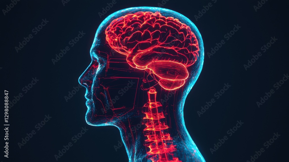 Poster neuroimaging analysis of human brain activity science lab graphic visualization dark environment sid