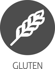 Wheat Plant Gluten Food Icon Concept