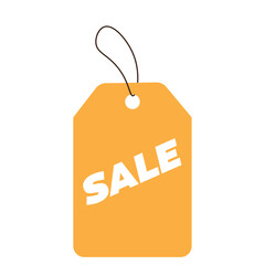 A yellow-colored sell tag