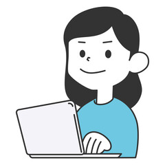 パソコンの操作をしている女性