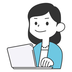 パソコンの操作をしているビジネスパーソン｜女性