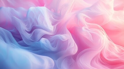 Obraz premium Ethereal swirls of colorful soft fabric inspiration with fluid motion and dreamy texture in pink and blue tones