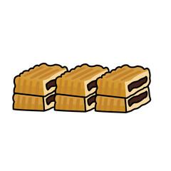 Roti bakar indonesian typical snack vector illustration 