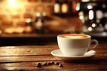 Obraz premium Latte art coffee cafe