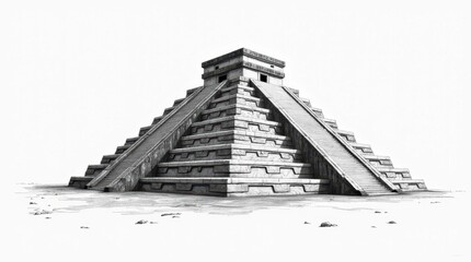 Hand-Drawn Line Art of the Forbidden City in Beijing