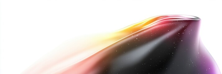 Abstract Cosmic Background With Vibrant Gradient Swirls And Warm Glow, Dynamic Digital Art Featuring Dark And Bright Colors, Fluid Motion And Starry