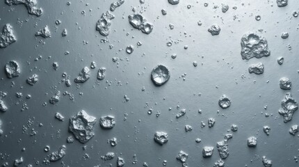 Close-up of Galvanized Steel Surface with Scattered Zinc