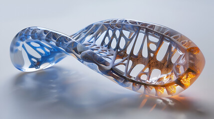 Fototapeta premium A personalized 3D-printed medicine pill tailored to an individual’s genetic makeup.