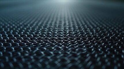 Close-Up of a Fine Mesh Metallic Grille