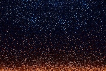 a close up of a blue and orange background with dots