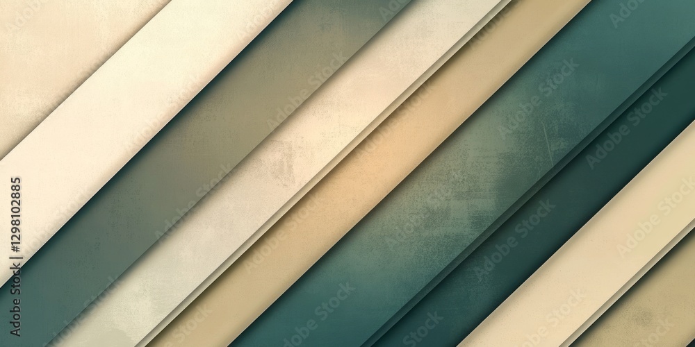 Poster abstract diagonal pattern of textured colored stripes and layers