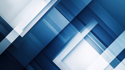 Fototapeta premium Modern blue and white geometric abstract background with layered shapes